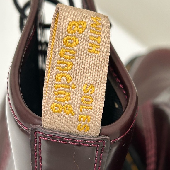 Dr Martens Vegan Lace Up Boots Cherry Brown Size 7 - Picture 6 of 13